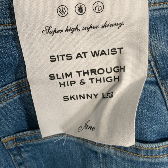 Rag & Bone Jane Super High Rise Skinny Jeans In Montana Size 25 NWT - Picture 9 of 12